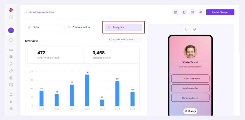 link in bio analytics