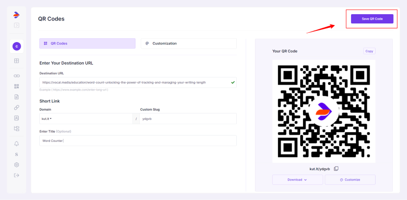 save qr code