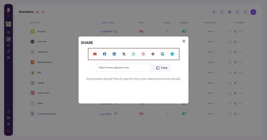 share shortlink