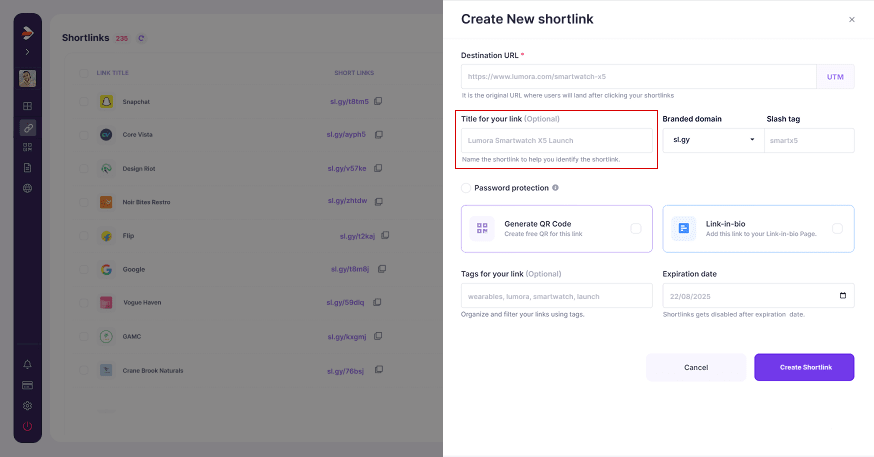 add custom title