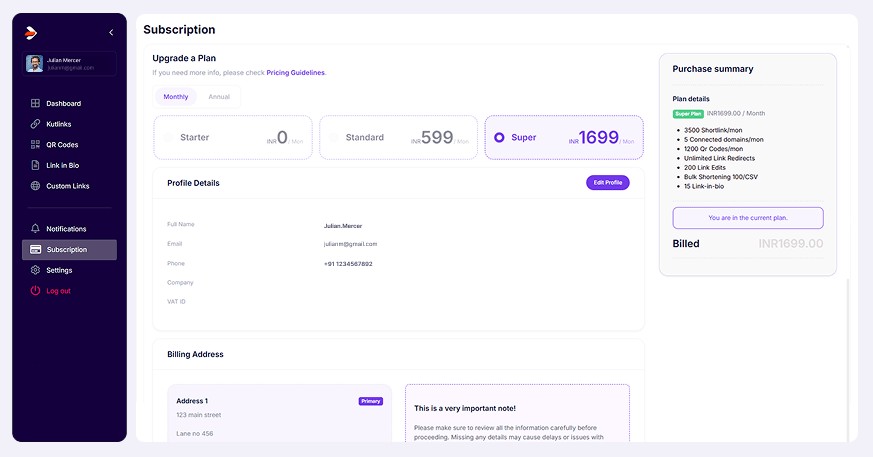 complete payment divsly